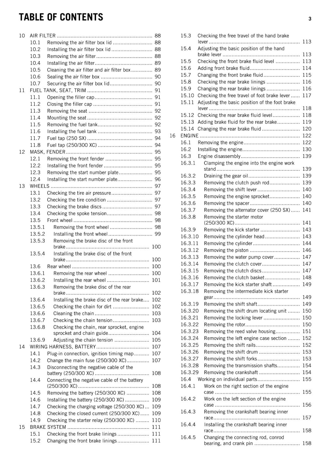 KTM 2014 - 250 300 SX XC  - WORKSHOP REPAIR SERVICE MANUAL