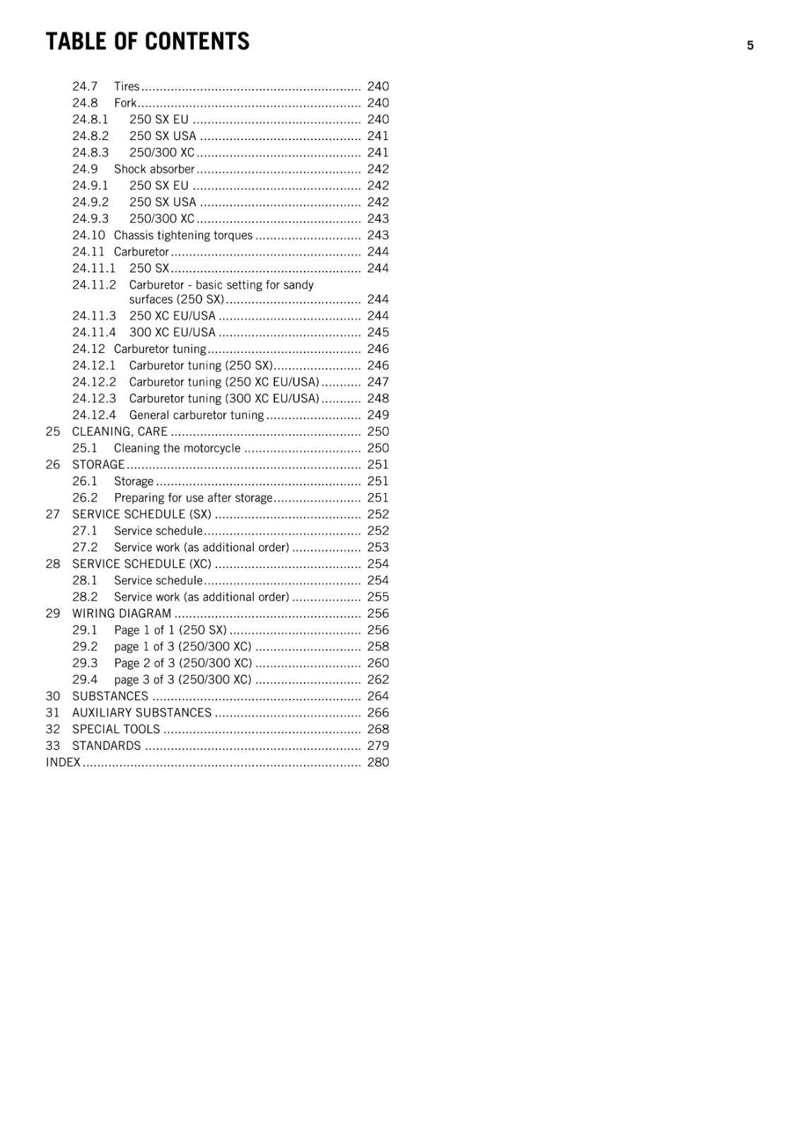 KTM 2014 - 250 300 SX XC  - WORKSHOP REPAIR SERVICE MANUAL