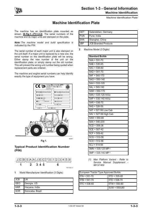 JCB 536-60 536-T60 536-70 536-T70 SERVICE WORKSHOP REPAIR - SIDE ENGINE LOADALL