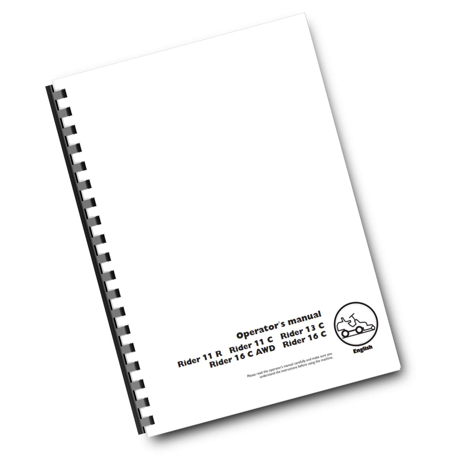 HUSQVARNA RIDE ON MOWER - RIDER 11 13 16 - OPERATOR MANUAL REPRINTED