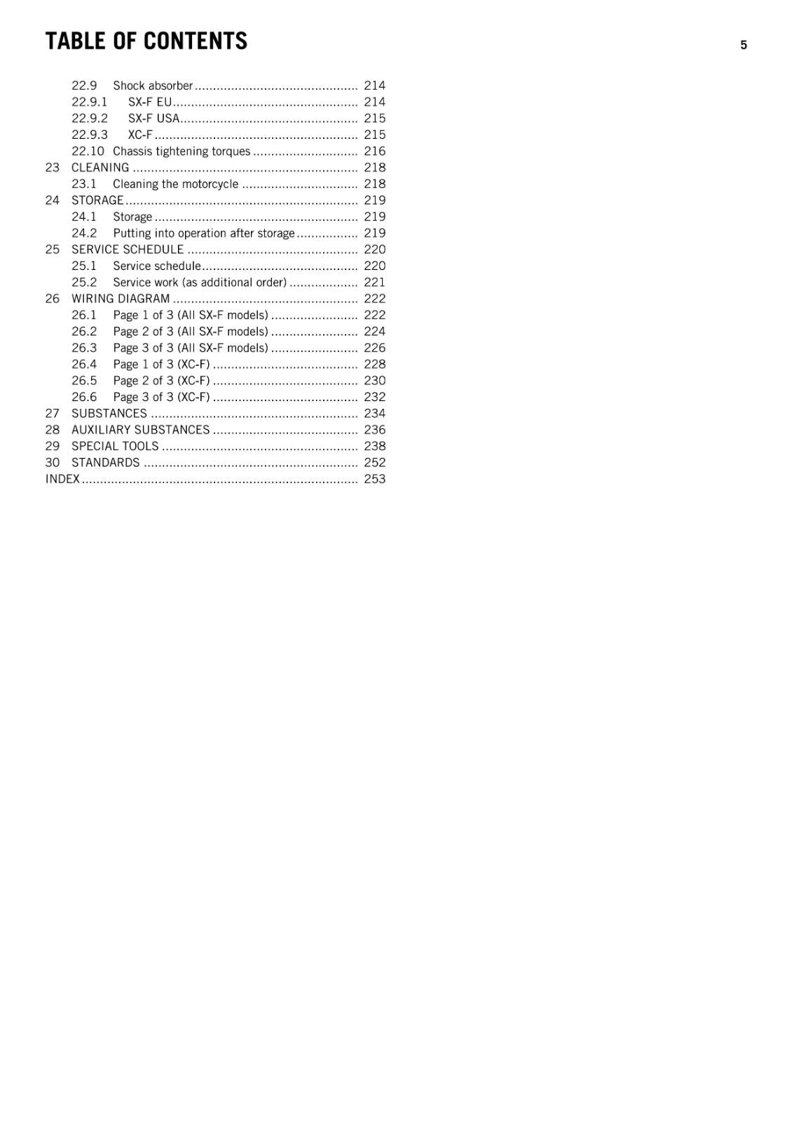 KTM 2014 - 250 SX-F XC-F - WORKSHOP REPAIR SERVICE MANUAL