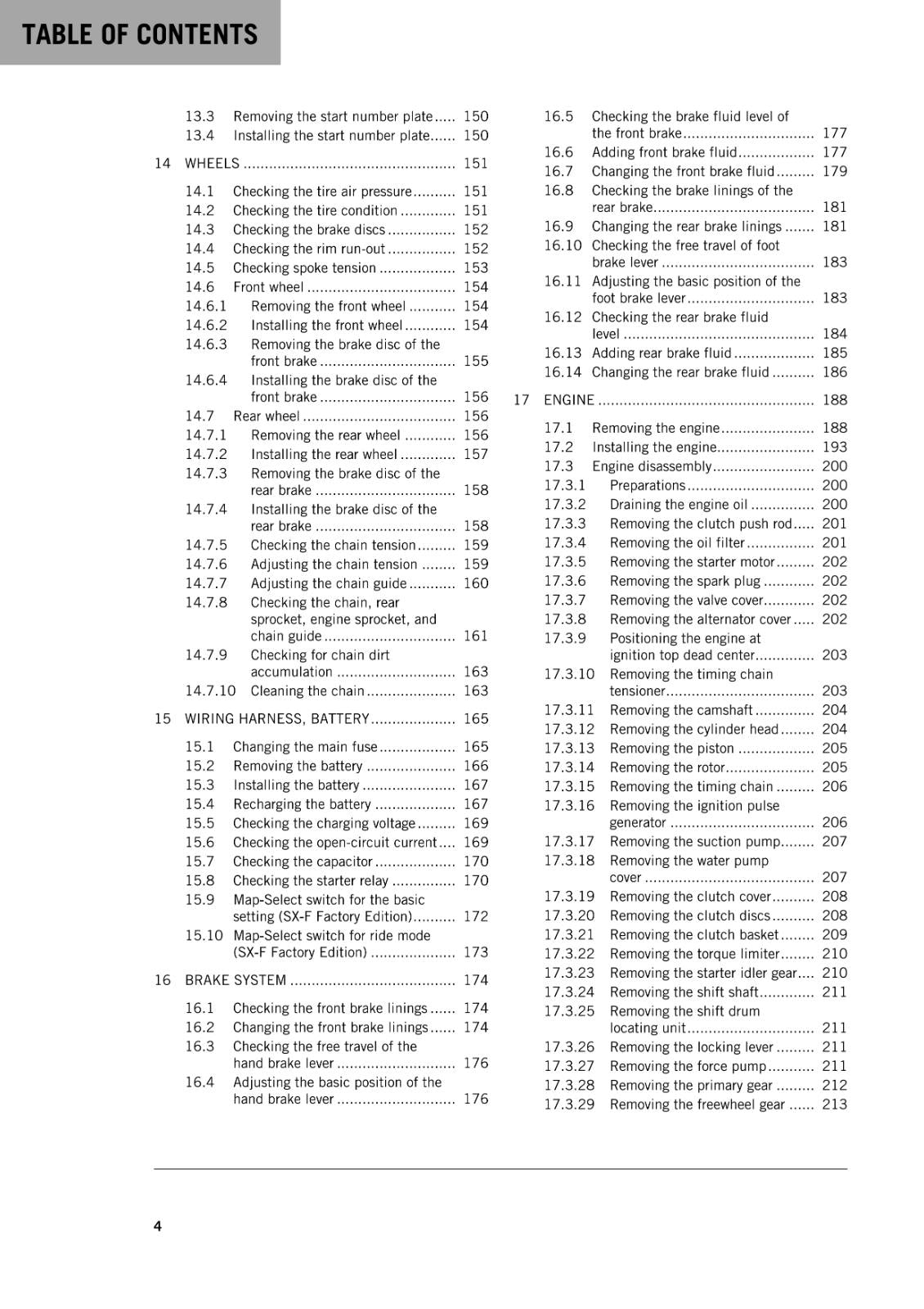 KTM 2014 - 450 SX-F FACTORY EDITION XC-F - WORKSHOP REPAIR SERVICE MANUAL