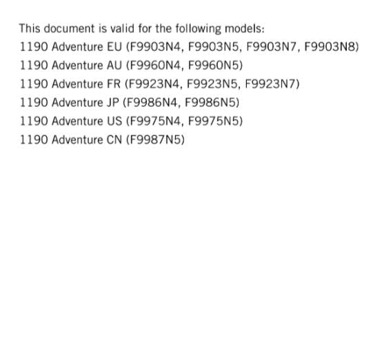 KTM 2014 - 1190 ADVENTURE - WORKSHOP REPAIR SERVICE MANUAL