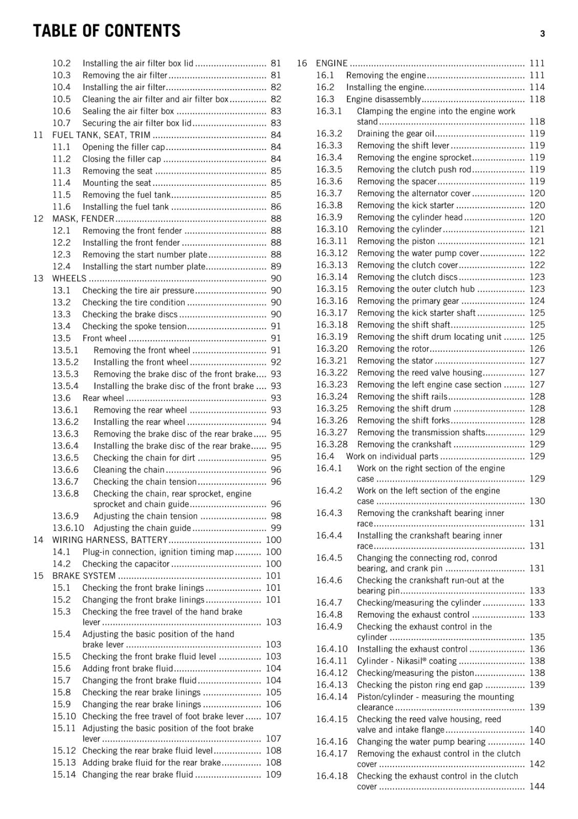 KTM 2013 - 125 150 SX XC - WORKSHOP REPAIR SERVICE MANUAL
