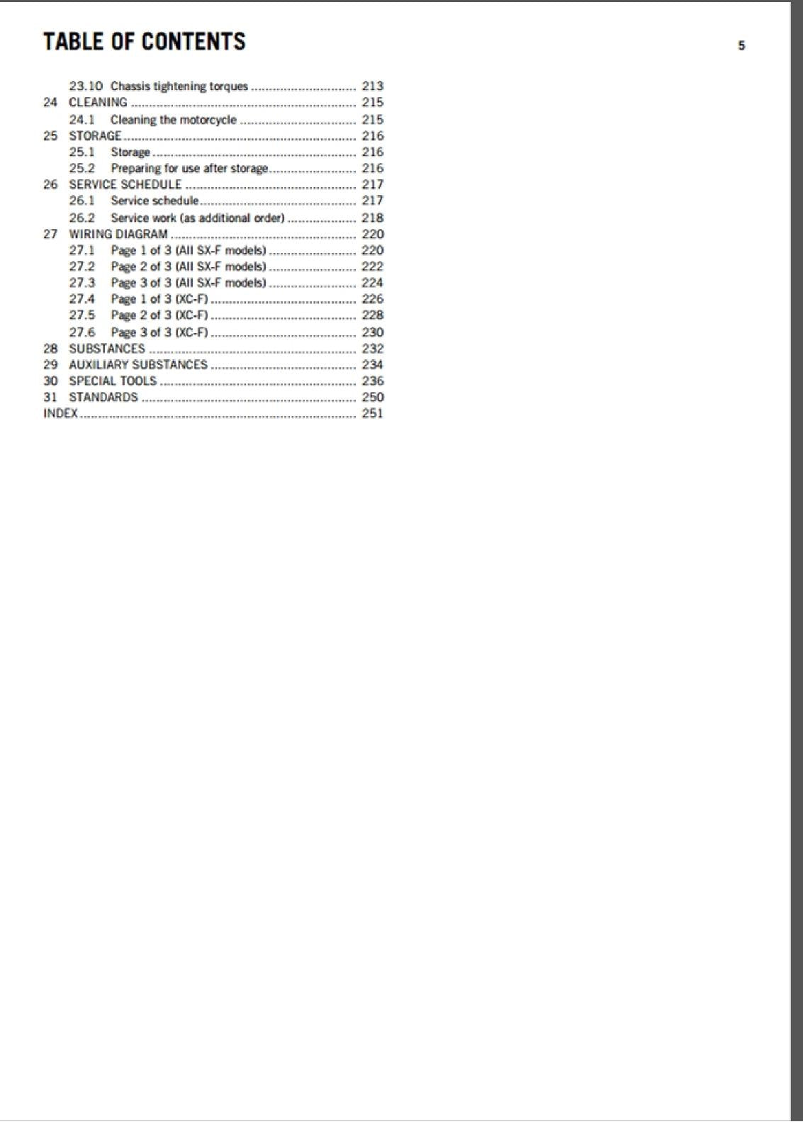 KTM 2013 - 350 SX-F XC-F - WORKSHOP REPAIR SERVICE MANUAL