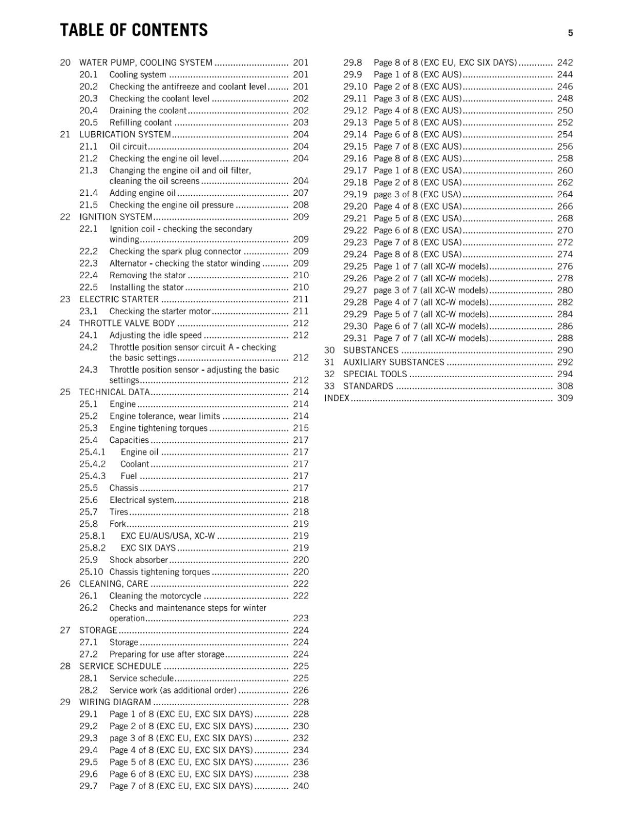 KTM 2013 - 450 500 EXC SIX DAYS XC-W - WORKSHOP REPAIR SERVICE MANUAL