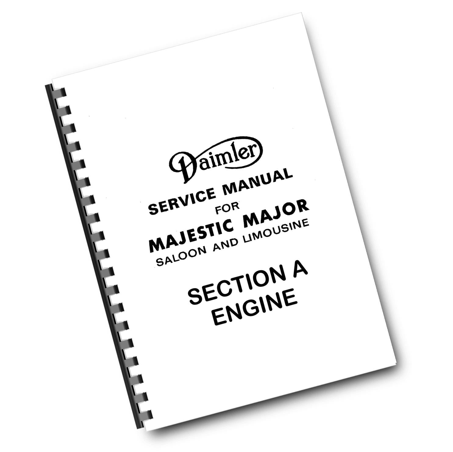 DAIMLER 4.5L MAJESTIC MAJOR SALOON - SECTION A ONLY - ENGINE - WORKSHOP SERVICE