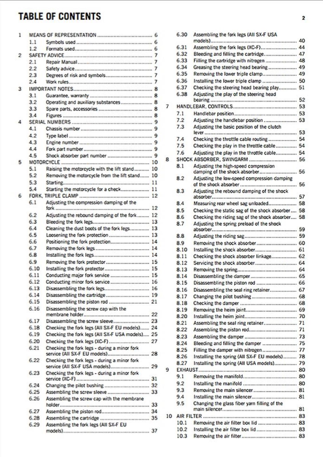 KTM 2013 - 450 SX-F FACTORY EDITION XC-F - WORKSHOP REPAIR SERVICE MANUAL