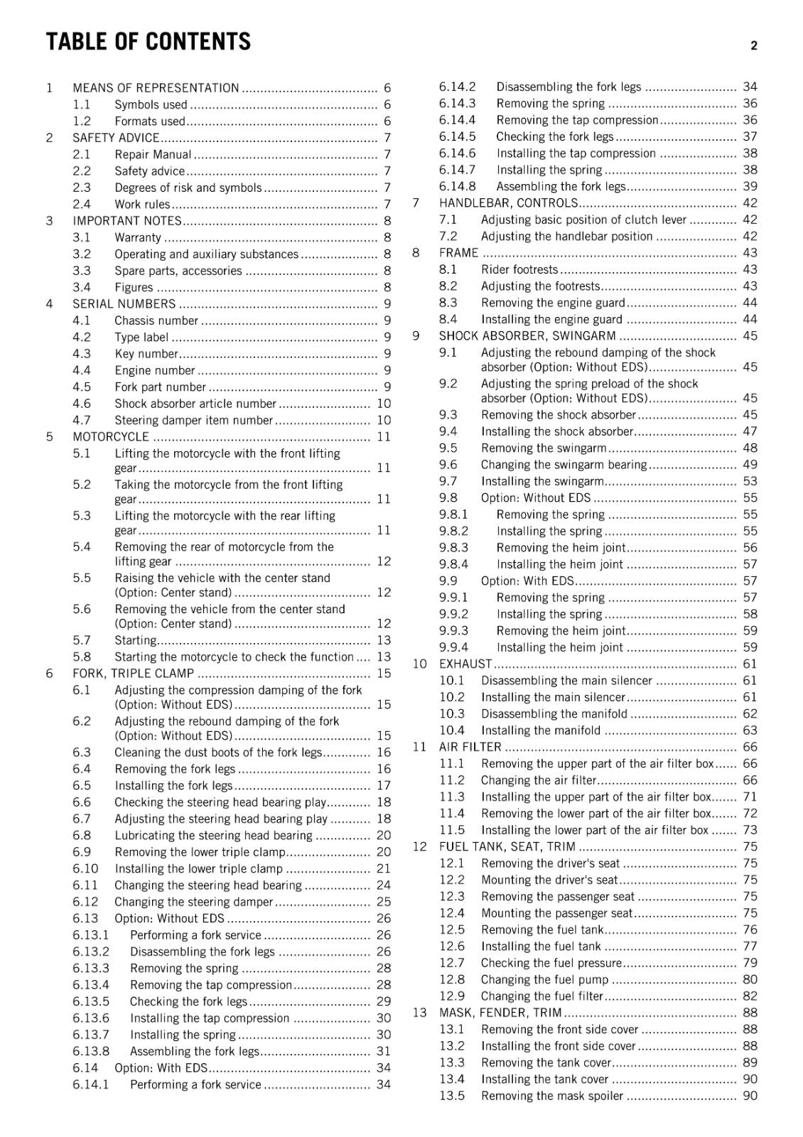 KTM 2013 - 1190 ADVENTURE EU AUS FR JP - WORKSHOP REPAIR SERVICE MANUAL