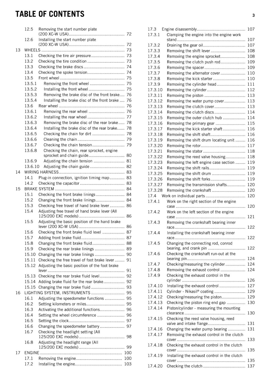 KTM 2012 - 125 200 EXC SIX DAYS XC-W - WORKSHOP SERVICE REPAIR MANUAL