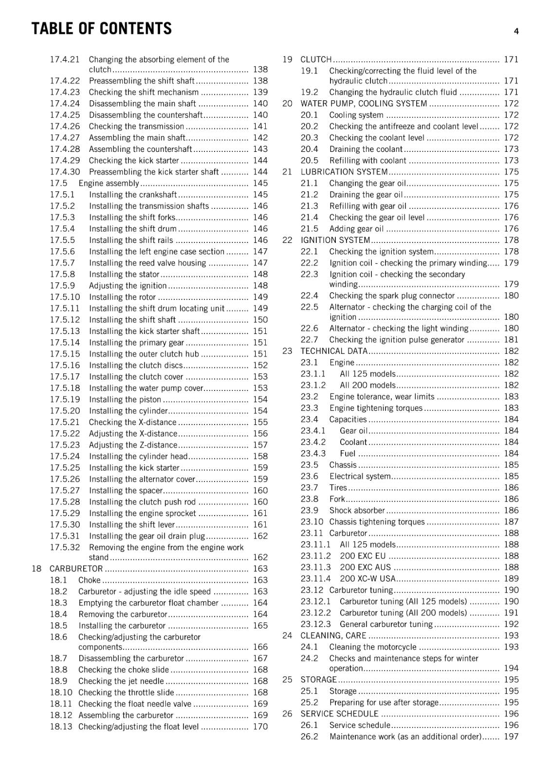 KTM 2012 - 125 200 EXC SIX DAYS XC-W - WORKSHOP SERVICE REPAIR MANUAL