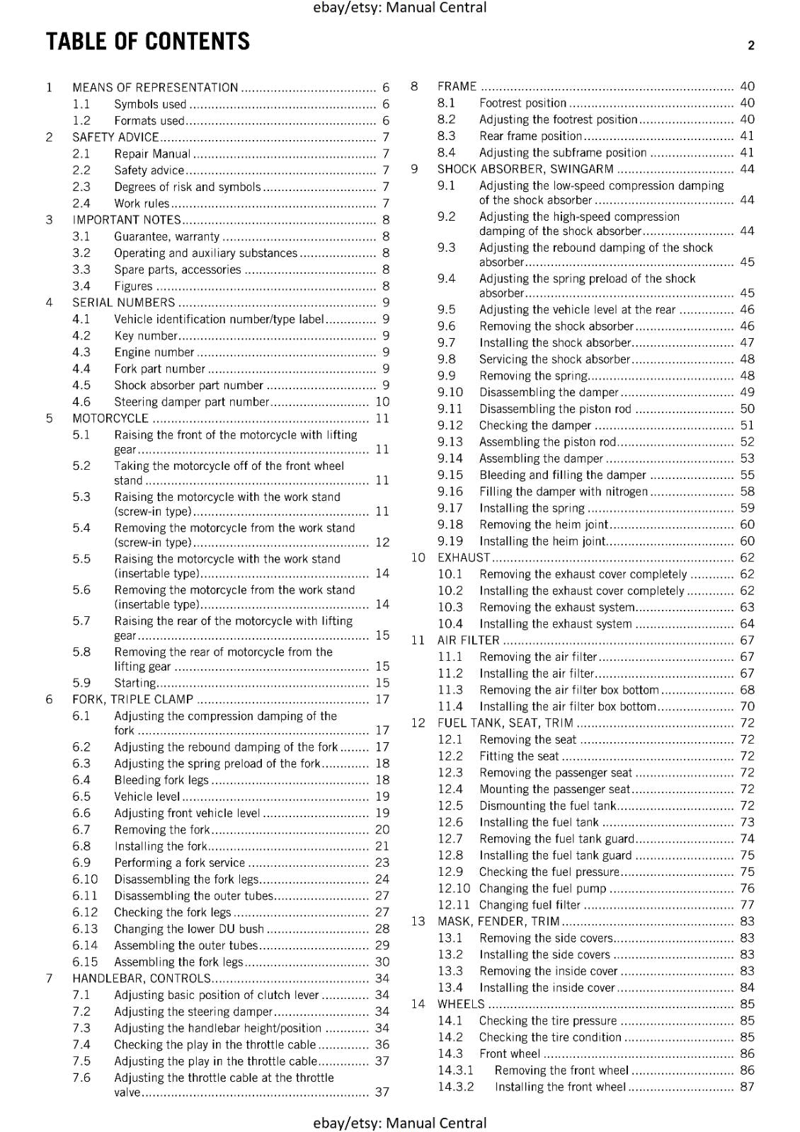 KTM 2012 - 1190 RC8 R - WORKSHOP SERVICE REPAIR MANUAL