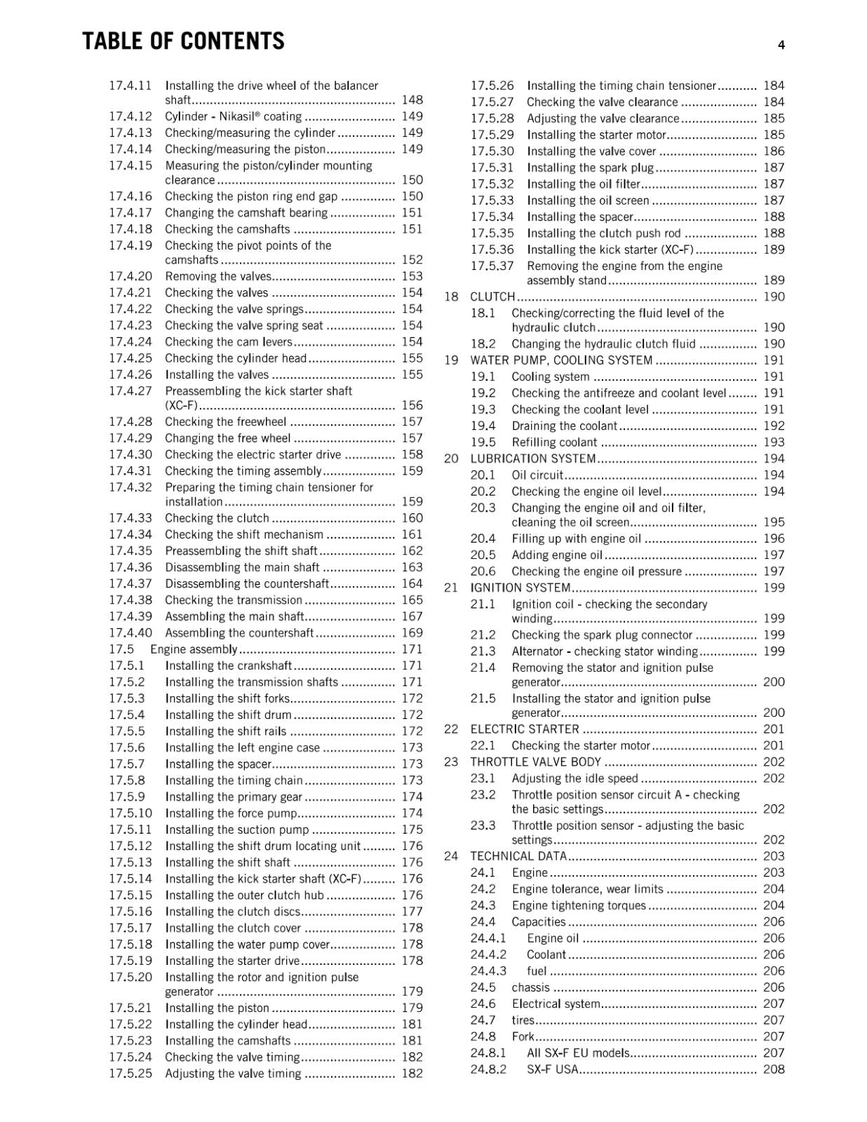 KTM 2012 - 350 SX-F CAIROLI REPLICA XC-F - WORKSHOP SERVICE REPAIR MANUAL