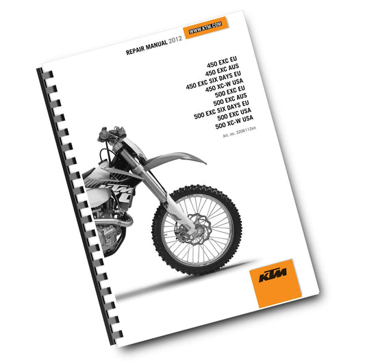 KTM 2012 - 450 500 EXC SIX DAYS XC-W - WORKSHOP SERVICE REPAIR MANUAL