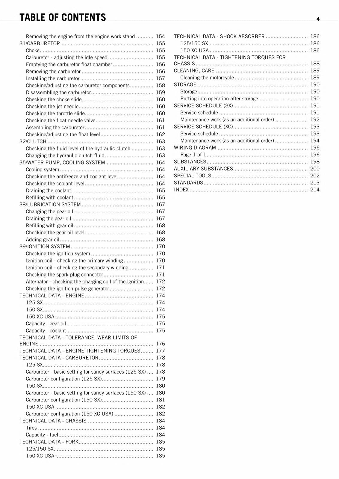KTM 2011 - 125 150 SX XC - WORKSHOP SERVICE REPAIR MANUAL
