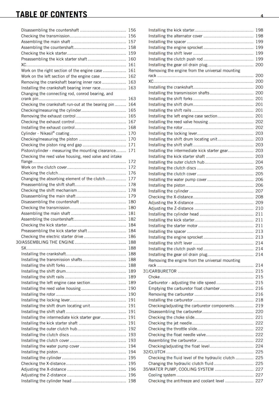 KTM 2011 - 250 300 SX XC - WORKSHOP SERVICE REPAIR MANUAL