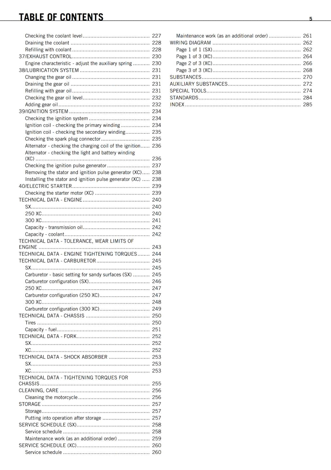 KTM 2011 - 250 300 SX XC - WORKSHOP SERVICE REPAIR MANUAL