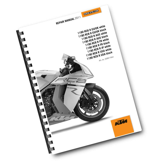 KTM 2011 - 1190 RC8 R WHITE BLACK - WORKSHOP SERVICE REPAIR MANUAL