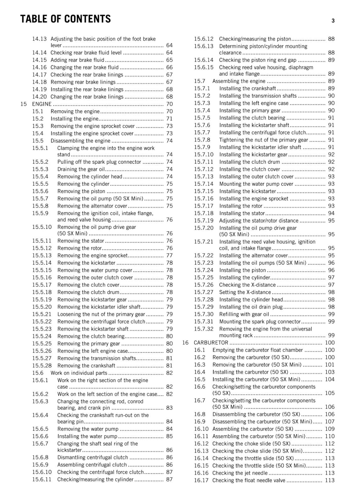 KTM 2011 - 50 SX MINI - WORKSHOP SERVICE REPAIR MANUAL