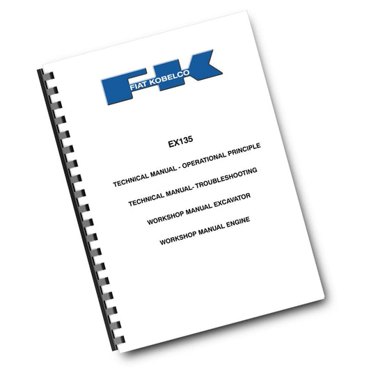 KOBELCO EXCAVATOR EX135 - WORKSHOP TROUBLE OPERATOR MANUALS