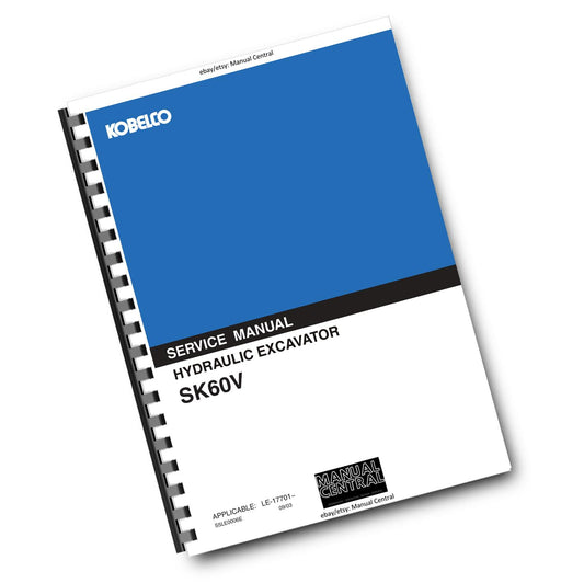 KOBELCO HYDRAULIC EXCAVATOR SK60V SHOP REPAIR WORKSHOP MANUAL
