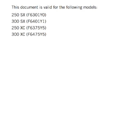 KTM 2025 - 250 300 SX XC - OWNERS MANUAL