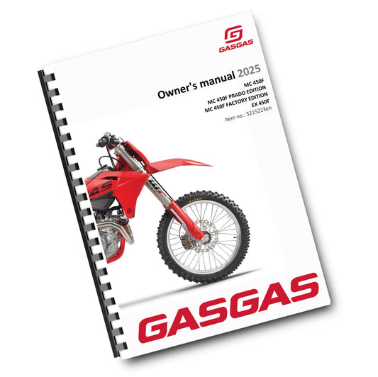 GASGAS 2025 OWNERS MANUAL - MC EX 450F PRADO FACTORY EDITION
