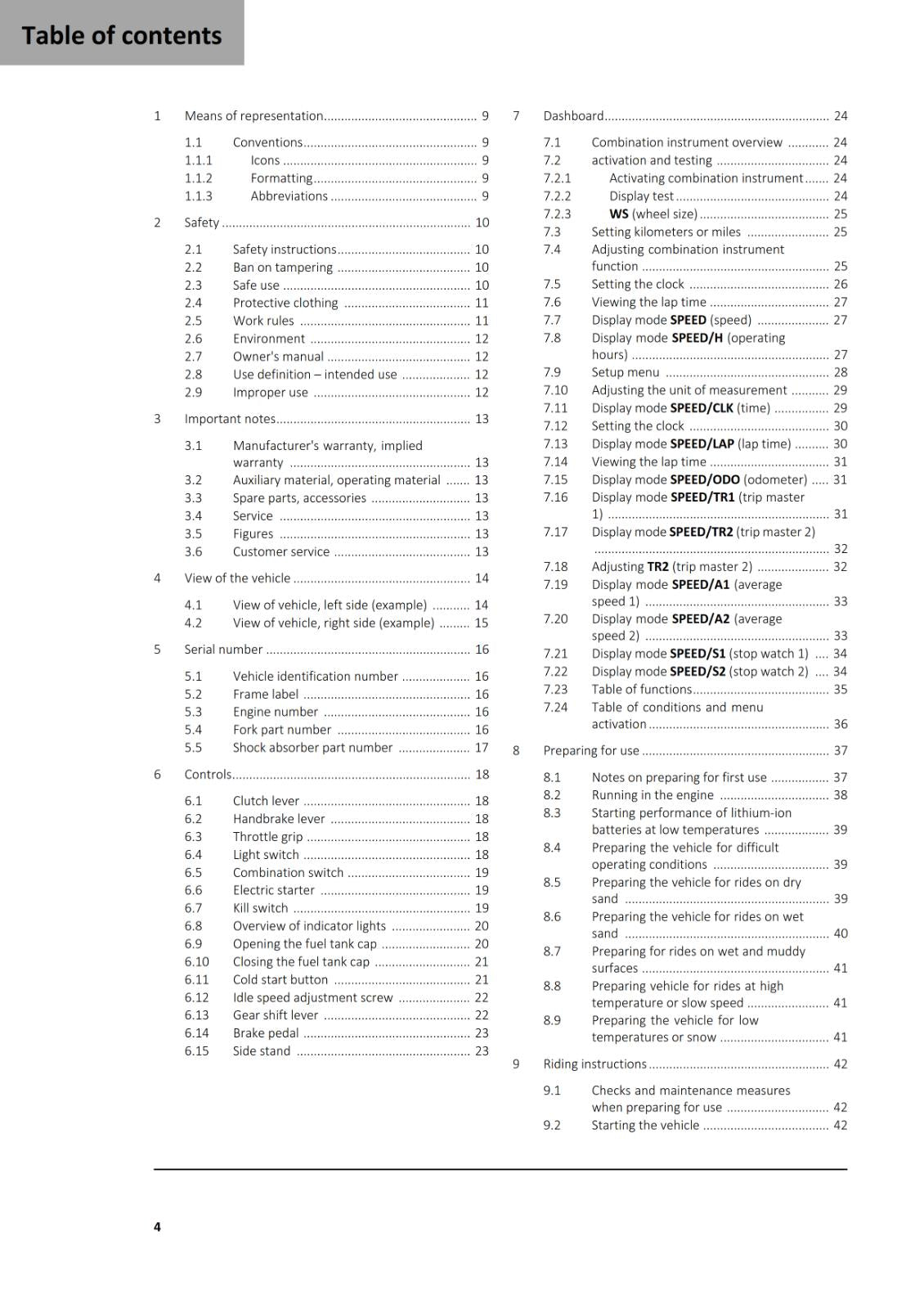 GASGAS 2025 OWNERS MANUAL - EC 125