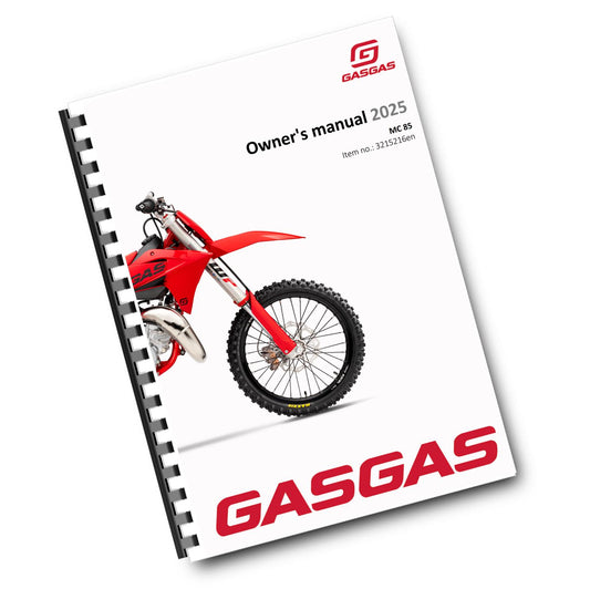 GASGAS 2025 OWNERS MANUAL - MC 85 19/16 17/14