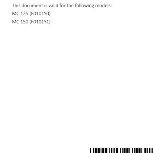 GASGAS 2025 OWNERS MANUAL - MC 125 150