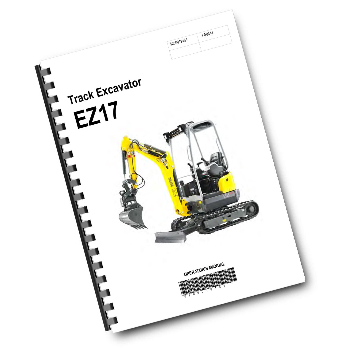 WACKER  NEUSON - EZ17 TRACK EXCAVATOR OPERATOR MANUAL