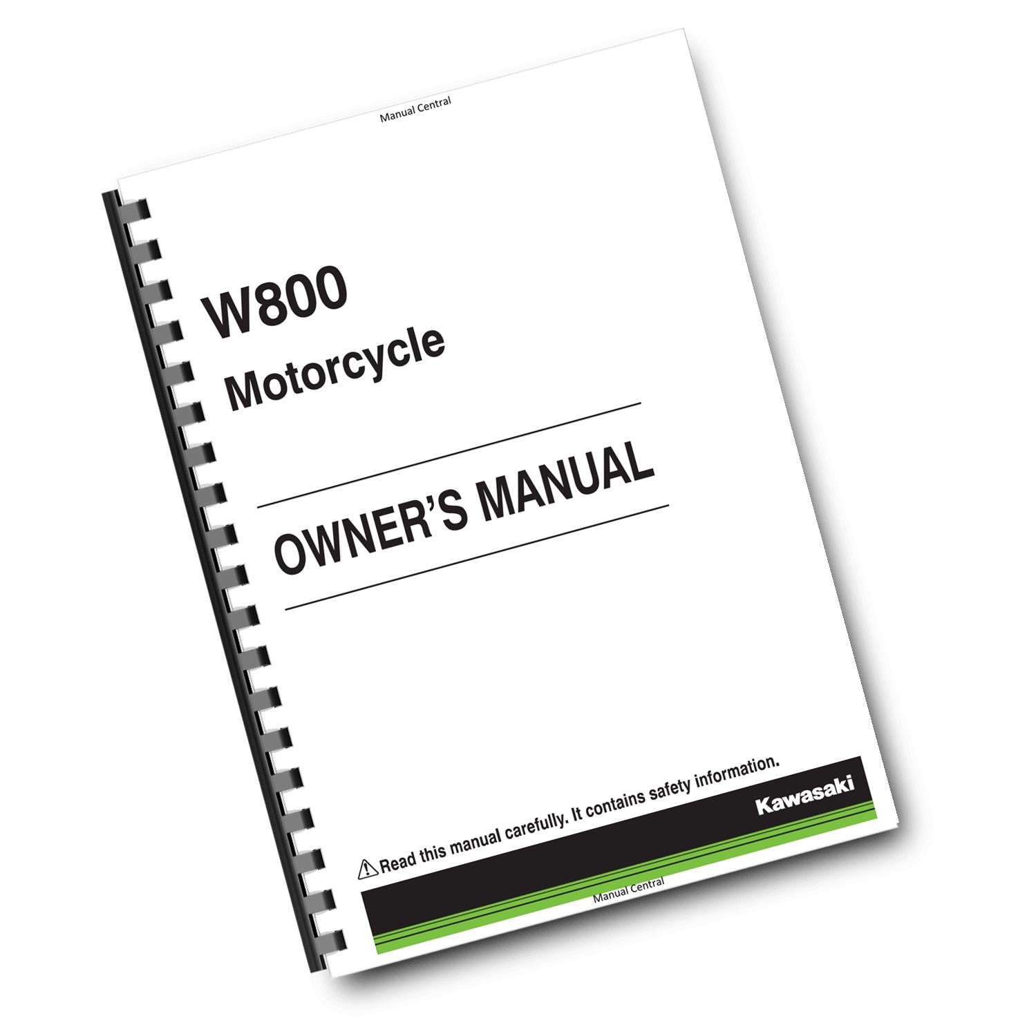 KAWASAKI MOTORCYCLE W800 EJ800AF OWNERS MANUAL 2014 EDITION