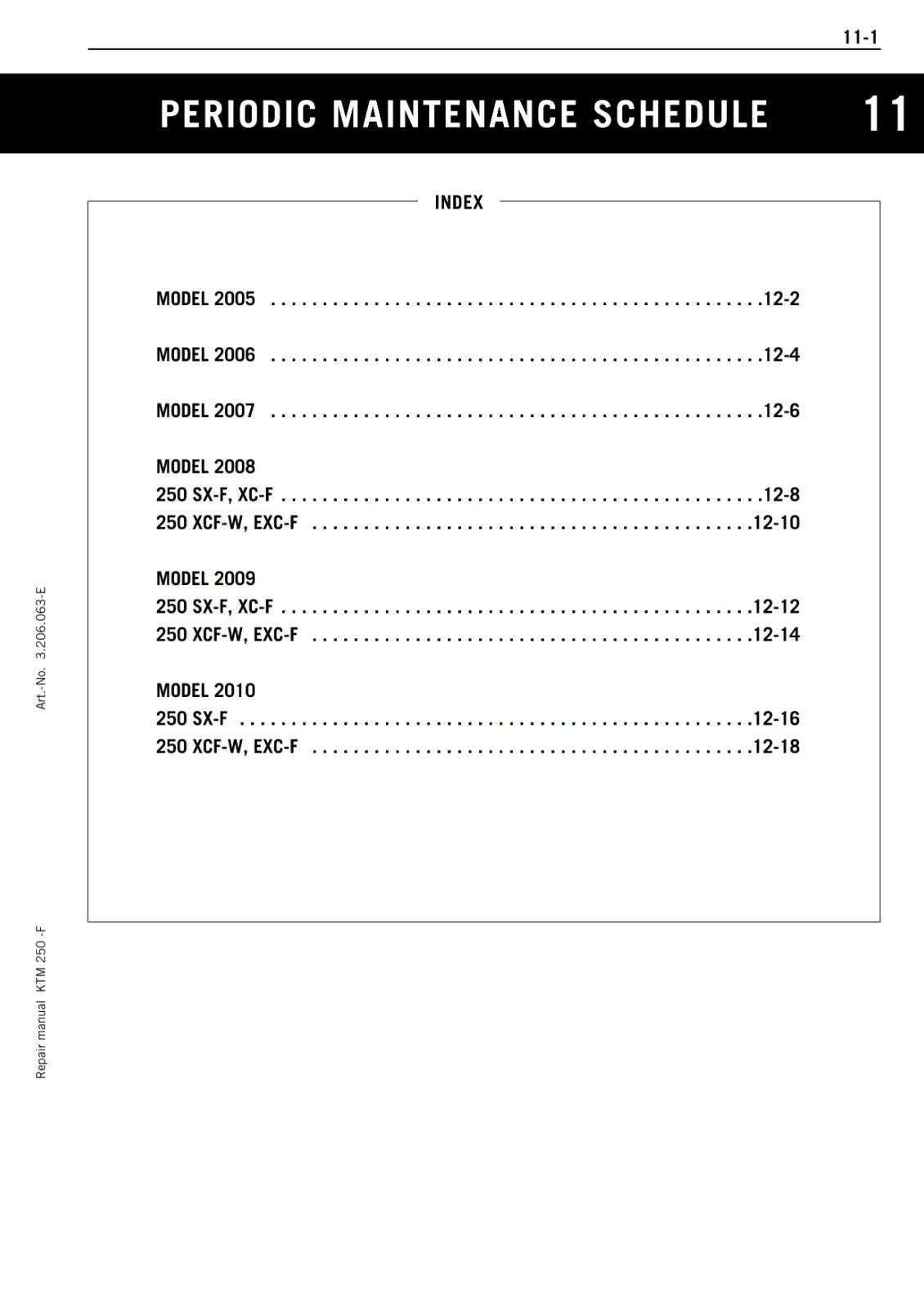 KTM 2005-2010 250 SX-F EXC-F SIX DAYS XCF-W XC-F SXS-F - WORKSHOP SERVICE REPAIR