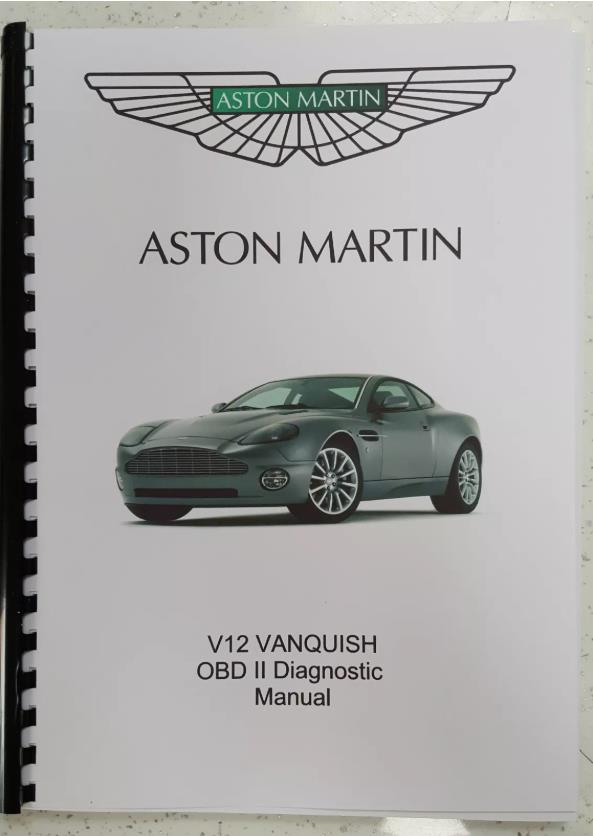 ASTON MARTIN V12 VANQUISH & S 01-07 PARTS & OBD II MANUALS