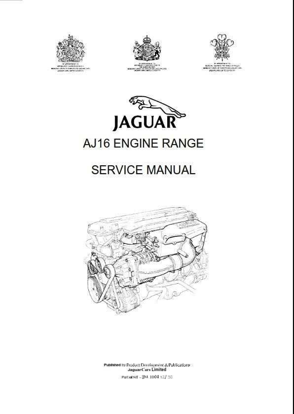 JAGUAR XJ6 XJ12 (X300) WORKSHOP + DIAGNOSTIC + AJ16 ENGINE MANUALS - SET