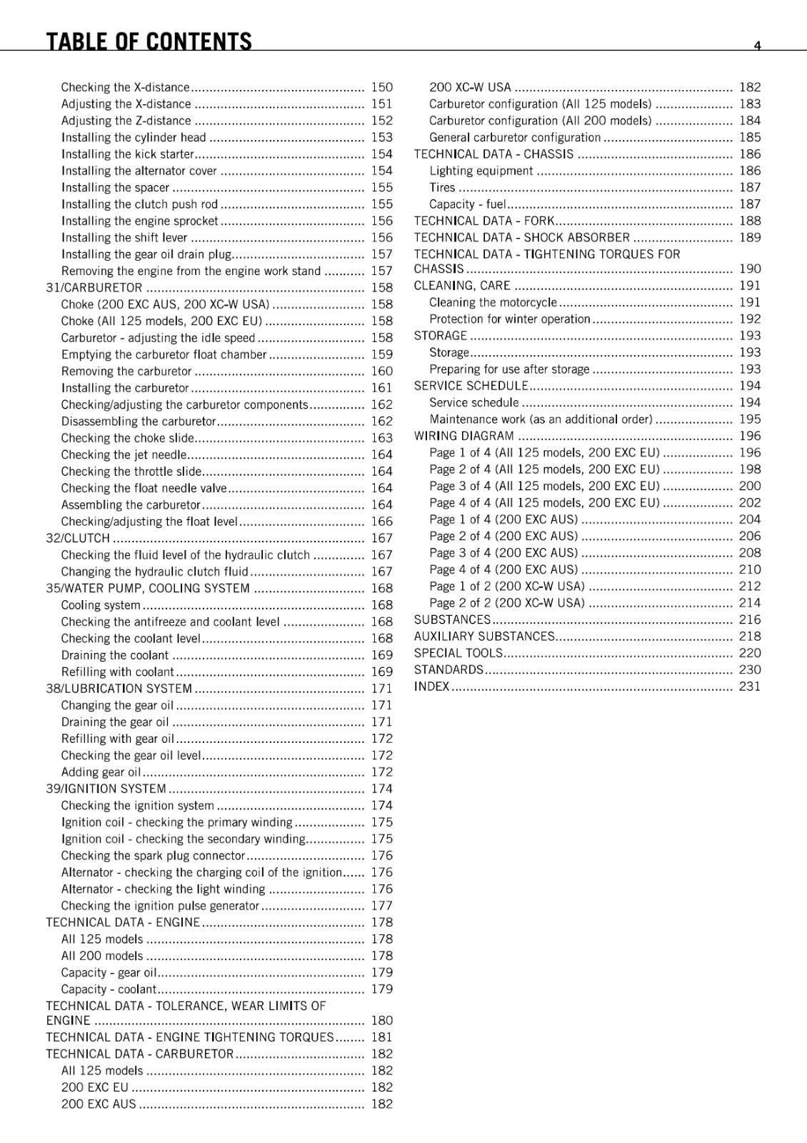 KTM 2011 - 125 200 EXC SIX DAYS XC-W - WORKSHOP SERVICE REPAIR MANUAL