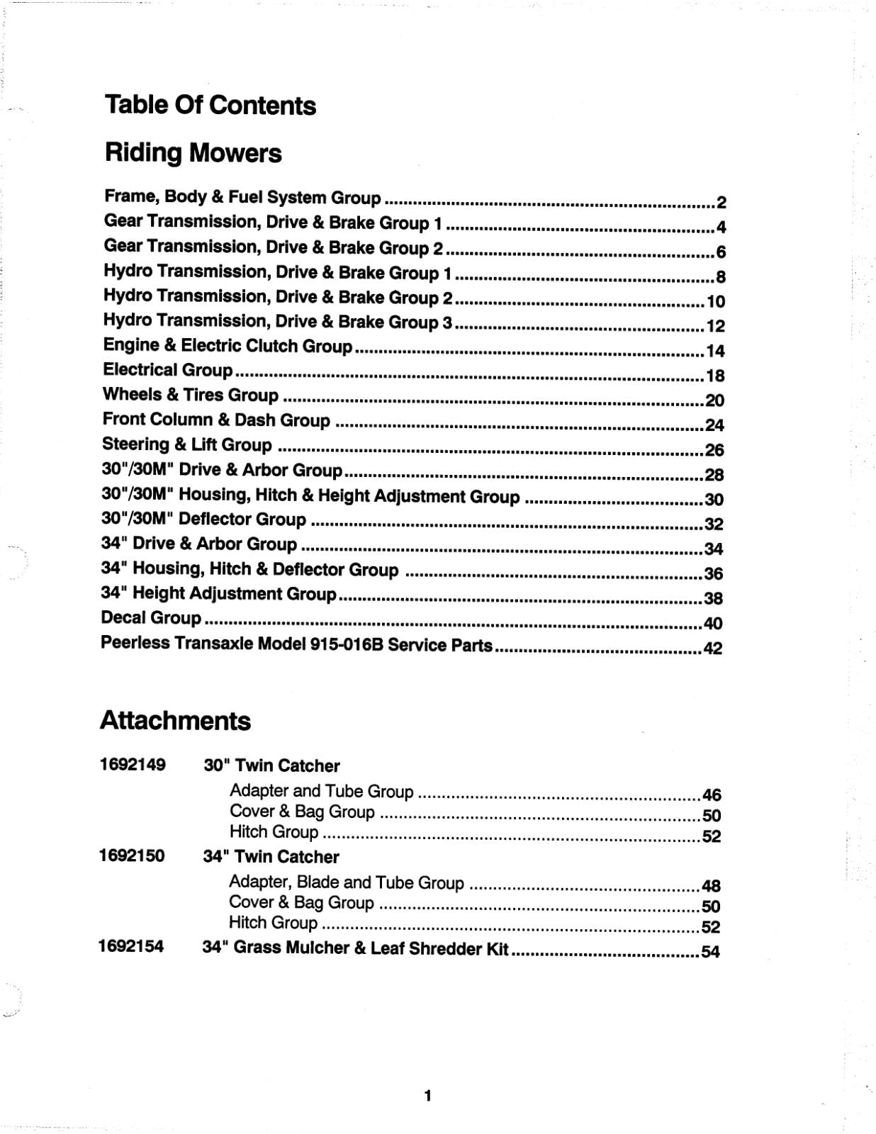 AGCO ALLIS - 400 SERIES - PARTS MANUAL - 409G 412G 412H 30" 34" MOWER