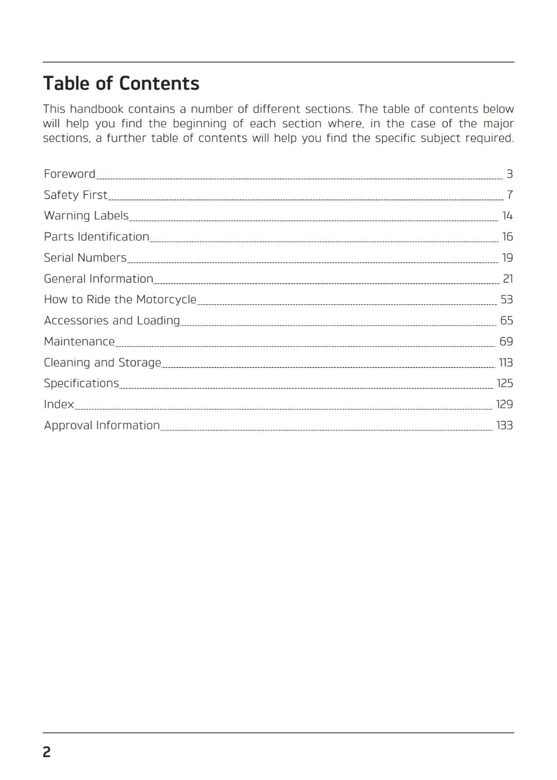 TRIUMPH OWNERS HANDBOOK MANUAL - 2020 - BONNEVILLE BOBBER TFC