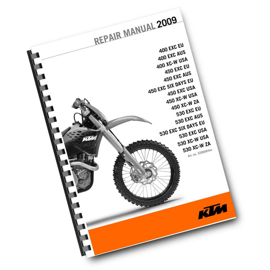 KTM 2009 - 400 450 530 EXC XC-W SIX DAYS - WORKSHOP SERVICE REPAIR MANUAL