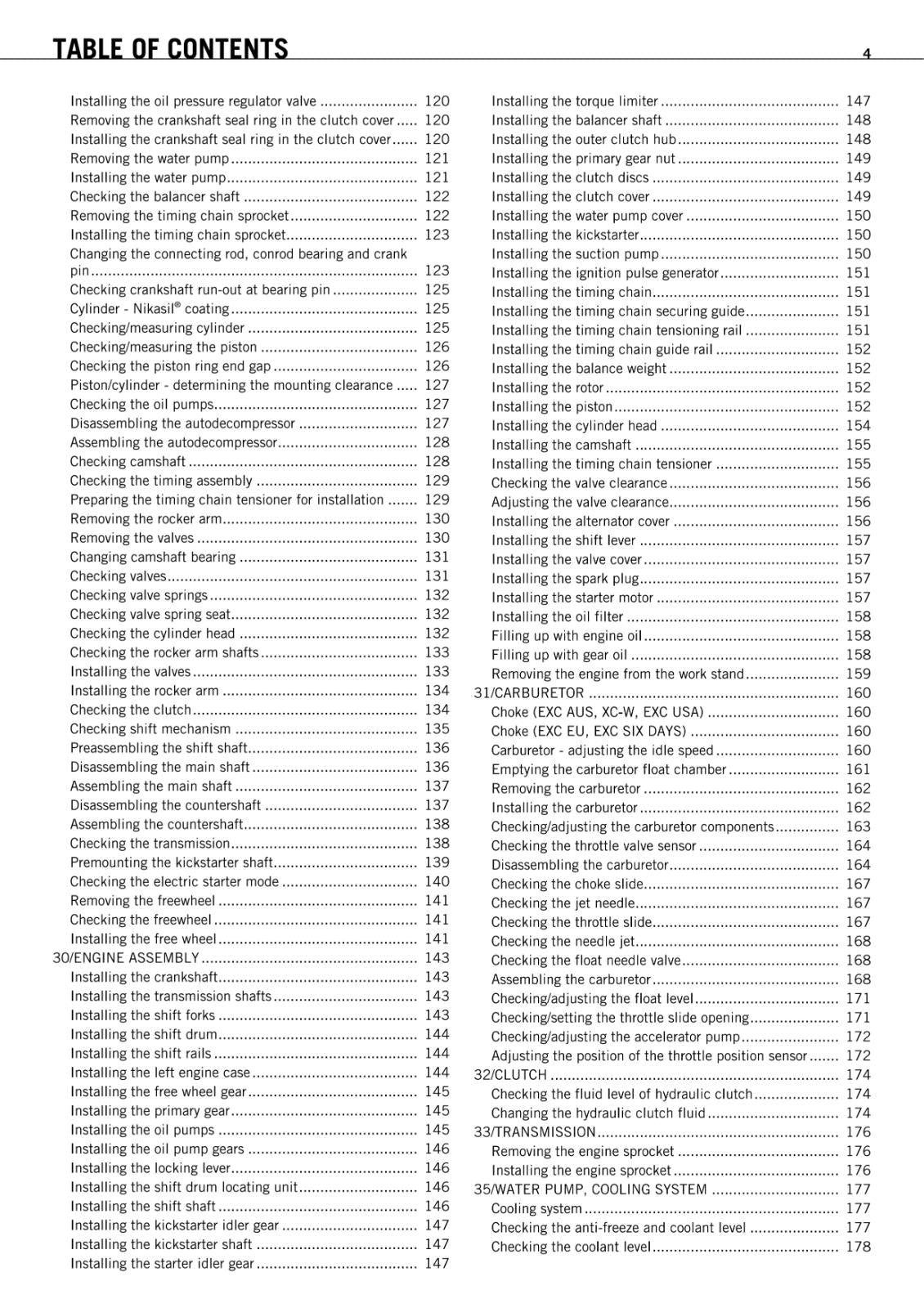 KTM 2009 - 400 450 530 EXC XC-W SIX DAYS - WORKSHOP SERVICE REPAIR MANUAL