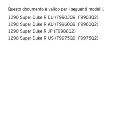 ITALIAN LANGUAGE - KTM 2017 - 1290 SUPER DUKE R - MANUALE DI RIPARAZIONE