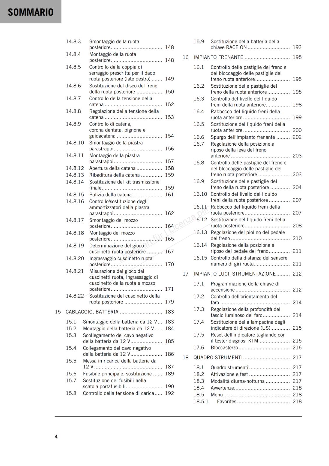 ITALIAN LANGUAGE - KTM 2017 - 1290 SUPER DUKE R - MANUALE DI RIPARAZIONE