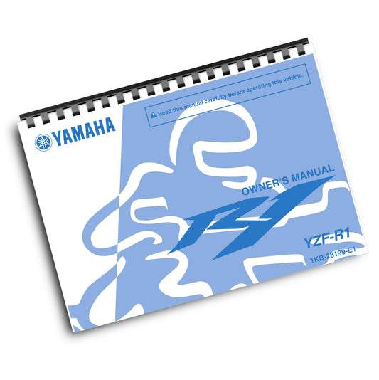 YAMAHA YZF-R1 - 2013 OWNERS MANUAL REPRINTED COMB BOUND - 1KB-28199-E1