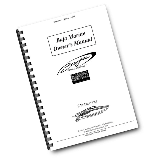 BAJA MARINE 242 ISLANDER BOAT OWNERS MANUAL REPRINTED COMB BOUND