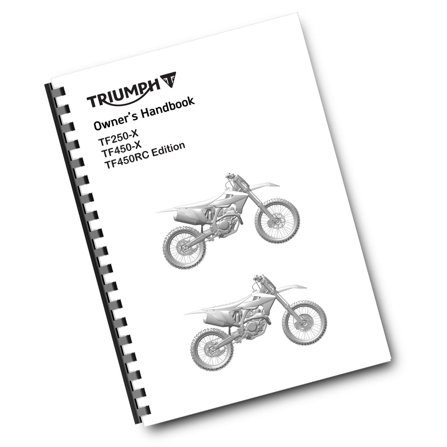 TRIUMPH OWNERS HANDBOOK MANUAL - TF250-X TF450-X TF450RC EDITION - 2025 2026