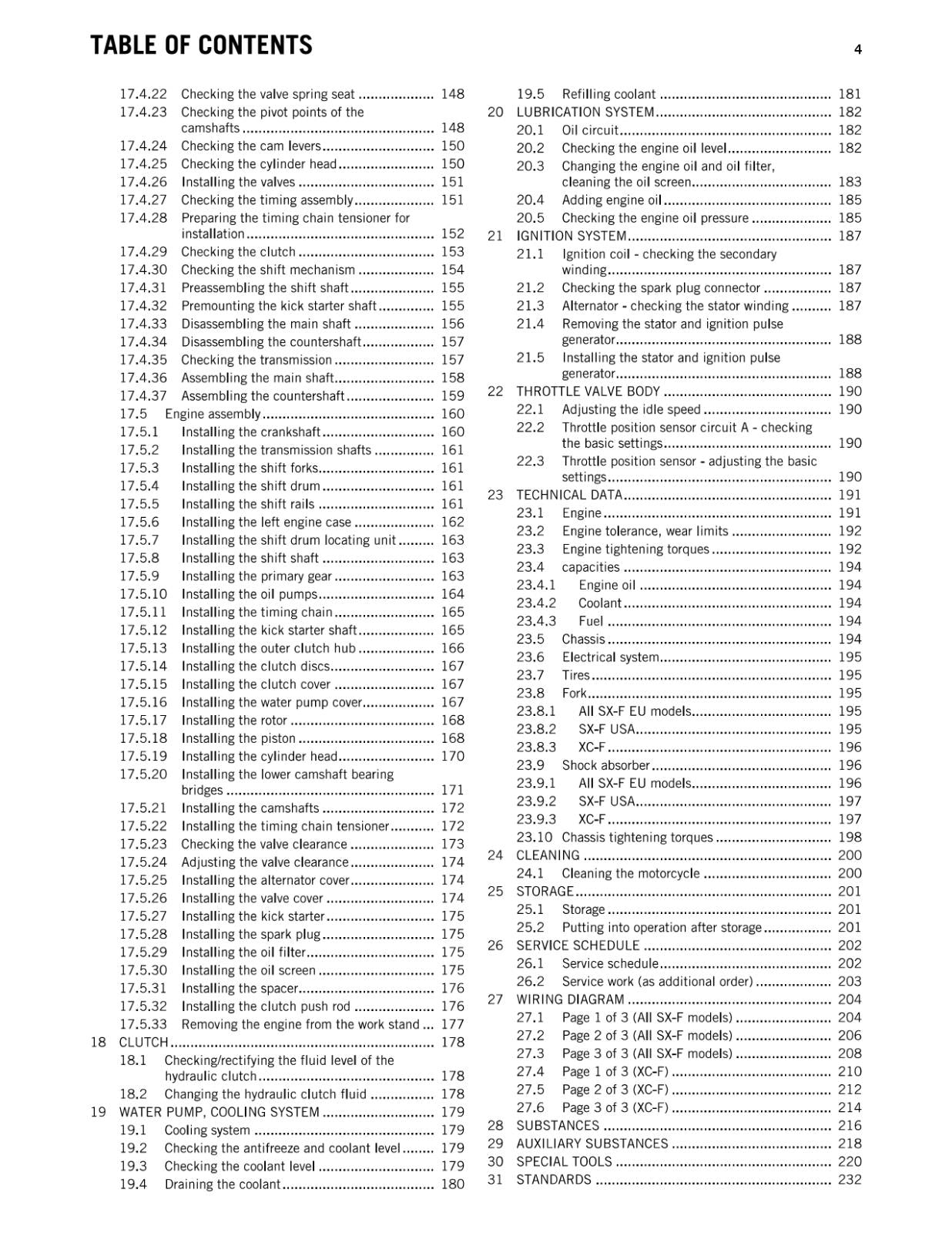 KTM 2011 - 250 SX-F MUSQUIN REPLICA XC-F - WORKSHOP SERVICE REPAIR MANUAL