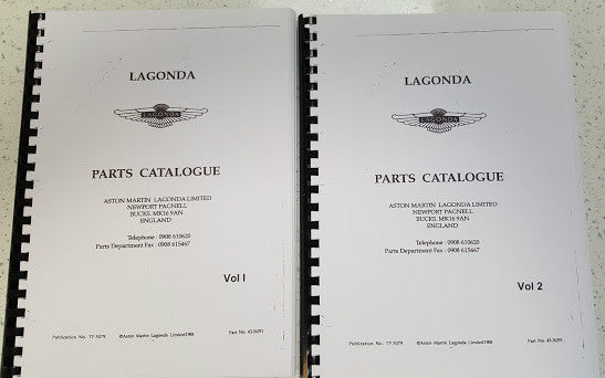 ASTON MARTIN LAGONDA PARTS & WORKSHOP MANUALS SET