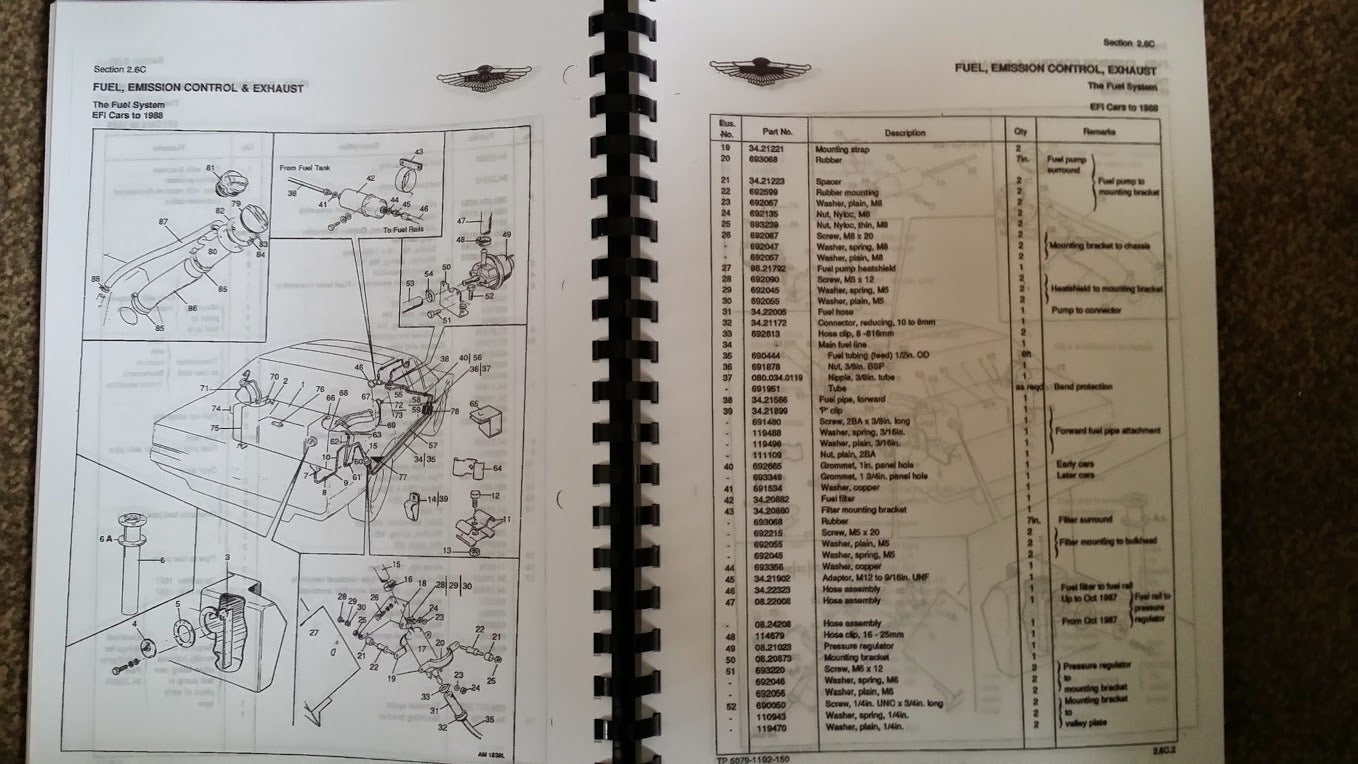 ASTON MARTIN LAGONDA PARTS & WORKSHOP MANUALS SET