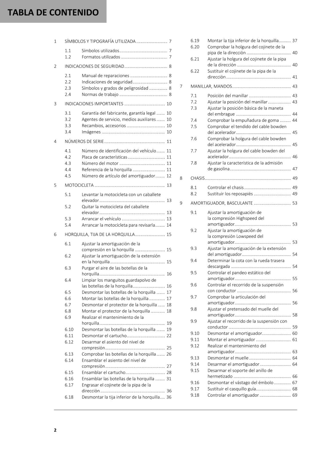 SPANISH LANGUAGE GASGAS 2021 - EC 250 300 - MANUAL DE REPARACION