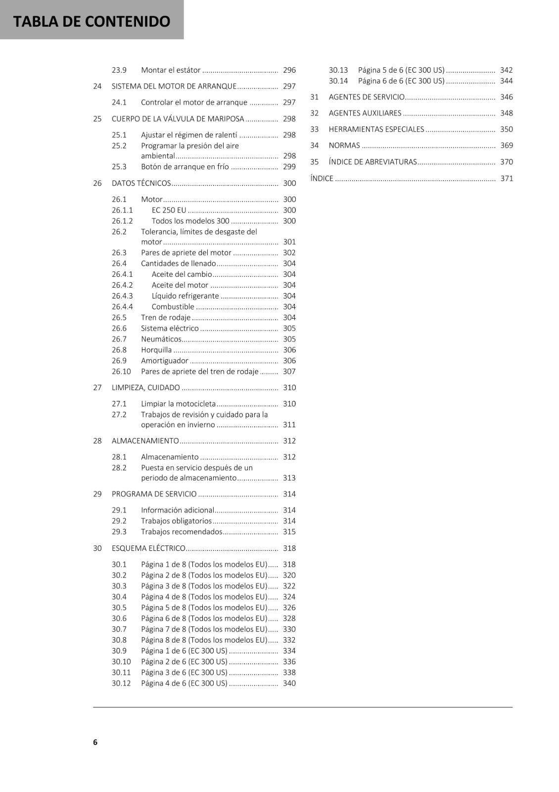 SPANISH LANGUAGE GASGAS 2021 - EC 250 300 - MANUAL DE REPARACION